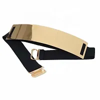 Stylish Elastic Fabric Waist Block Shaped Design Stretchy Belts For Women-thumb3