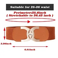 Stylish Elastic Fabric Waist C-Shaped Design Stretchy Belts For Women-thumb1