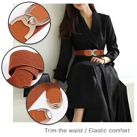 Stylish Elastic Fabric Waist C-Shaped Design Stretchy Belts For Women-thumb4