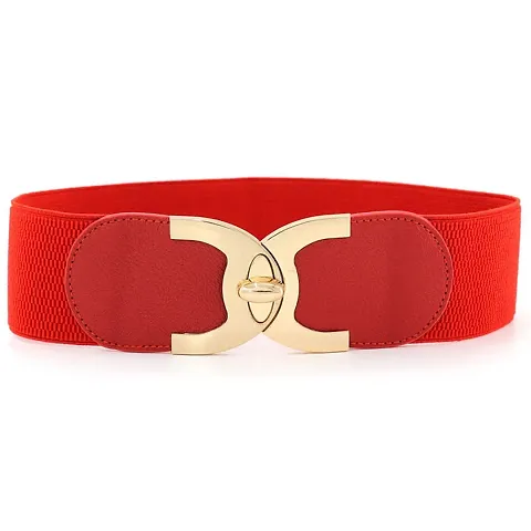 Stylish Elastic Fabric Waist C-Shaped Design Stretchy Belts For Women