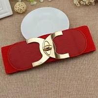 Stylish Elastic Fabric Waist C-Shaped Design Stretchy Belts For Women-thumb1