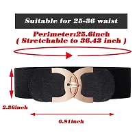 Stylish Elastic Fabric Waist C-Shaped Design Stretchy Belts For Women-thumb2