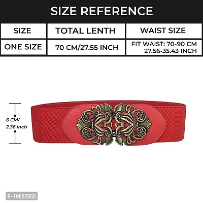 Stylish Elastic Fabric Waist Floral Design Stretchy Belts For Women-thumb2