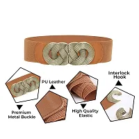 Stylishnbsp;Elastic Fabric Waist Antique Circle Design Stretchy Belts For Women-thumb1