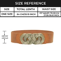 Stylishnbsp;Elastic Fabric Waist Antique Circle Design Stretchy Belts For Women-thumb2