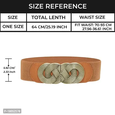 Stylishnbsp;Elastic Fabric Waist Antique Circle Design Stretchy Belts For Women-thumb3
