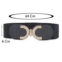 Stylish Elastic Fabric Waist C-Shaped Design Stretchy Belts For Women-thumb3