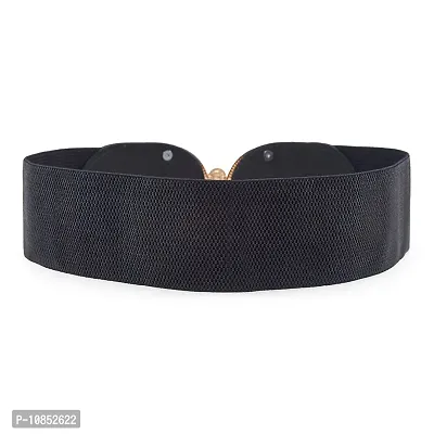 Stylish Elastic Fabric Waist C-Shaped Design Stretchy Belts For Women-thumb2