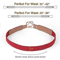 Stylish Elastic Fabric Waist Stretchy Slim Belts For Women-thumb1