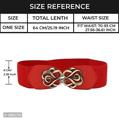 Stylish Elastic Fabric Waist Antique Floral Design Stretchy Belts For Women-thumb4