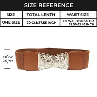 Stylish Elastic Fabric Waist Floral Design Stretchy Belts For Women-thumb3
