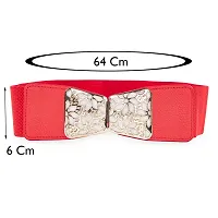 Stylish Elastic Fabric Waist Floral Design Stretchy Belts For Women-thumb1