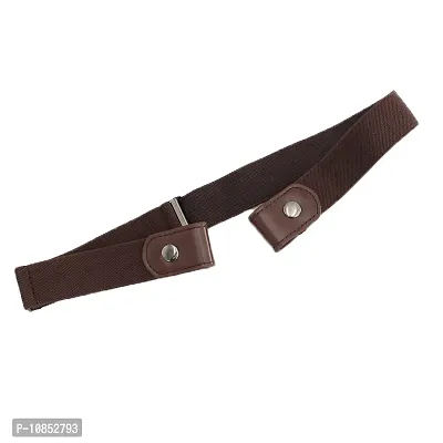 Stylish Elastic Fabric Waist Buckle-Free Design Stretchy Slim Belts For Women-thumb4