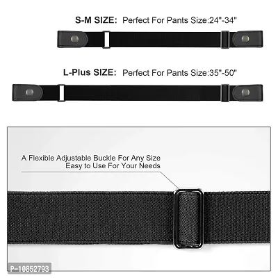 Stylish Elastic Fabric Waist Buckle-Free Design Stretchy Slim Belts For Women-thumb5