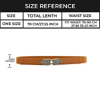 Stylish Elastic Fabric Waist Floral Design Stretchy Slim Belts For Women-thumb1