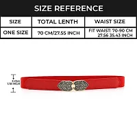 Stylish Elastic Fabric Waist Floral Design Stretchy Slim Belts For Women-thumb2