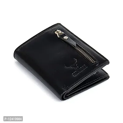 REDHORNS Stylish Genuine Leather Wallet for Men Lightweight Bi-Fold Slim Wallet with Card Holder Slots Purse for Men (WC-350A_Black)-thumb4