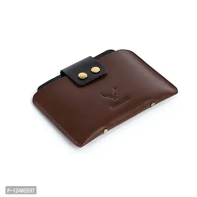 REDHORNS Genuine Leather Regular Card Holder Wallet for Men (Brown)-thumb0