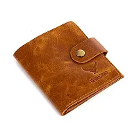 REDHORNS Stylish Genuine Leather Wallet for Men Lightweight Bi-Fold Slim Wallet with Card Holder Slots Purse for Men (ARD351R6_Tan)-thumb1