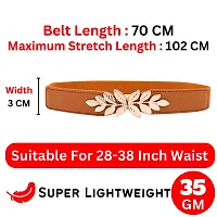 Beautiful Leaf Pattern Belt For Women-thumb2