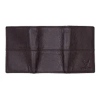 REDHORNS Stylish Genuine Leather Wallet for Men Lightweight Tri-Fold Slim Wallet with Card Holder Slots Purse for Men (TF02R2_Brown)-thumb2