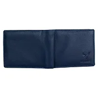 REDHORNS Stylish Genuine Leather Wallet for Men Lightweight Bi-Fold Slim Wallet with Card Holder Slots Purse for Men (WC-A05I_Navy Blue)-thumb2