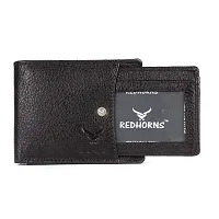 REDHORNS Genuine Leather Wallet for Men Slim Bi-Fold Gents Wallets with ATM Card ID Slots Purse for Men (344B-Brown)-thumb1