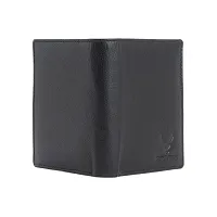 REDHORNS Stylish Genuine Leather Wallet for Men Lightweight Bi-Fold Slim Wallet with Card Holder Slots Purse for Men (A07R1_Black)-thumb2