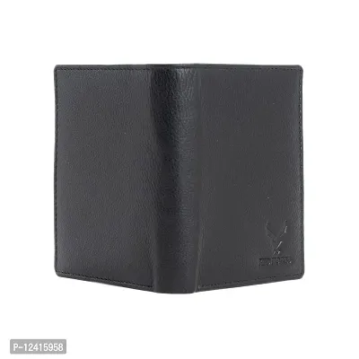 REDHORNS Stylish Genuine Leather Wallet for Men Lightweight Bi-Fold Slim Wallet with Card Holder Slots Purse for Men (A07R1_Black)-thumb3