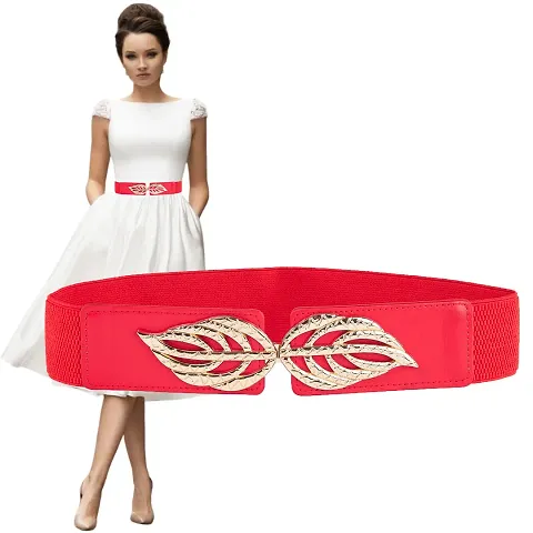 REDHORNS Womens Floral Design Belts Casual Thin Female Belts Dress Skirt Waist Elegant Ladies Designer Waistband