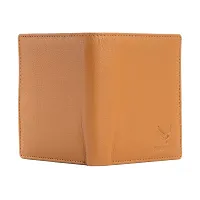 REDHORNS Stylish Genuine Leather Wallet for Men Lightweight Bi-Fold Slim Wallet with Card Holder Slots Purse for Men (V_A06R6_Tan)-thumb3