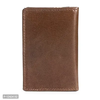 REDHORNS Genuine Leather Bi-fold Card Holder Money Wallet 16-Slot Slim Credit Debit Coin Purse for Men & Women (RD003B_Brown)-thumb3