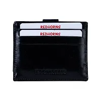 REDHORNS Genuine Leather Perfect Size Easy Access Card Holder for Men-thumb2