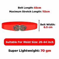 REDHORNS Women Belt Casual Slim Belt Female Belts Dress Skirt Waist Belt Elegant Design Ladies Designer Waistband (LD17RD_Red)-thumb4