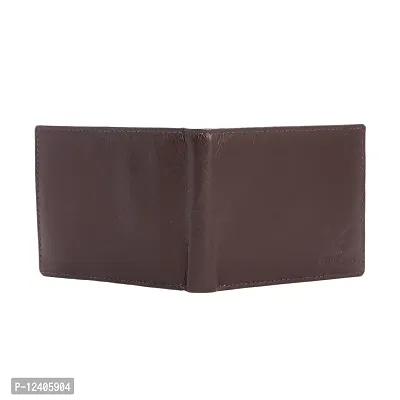 REDHORNS Stylish Genuine Leather Wallet for Men Lightweight Bi-Fold Slim Wallet with Card Holder Slots Purse for Men (V_A03R4_Redwood Brown)-thumb5