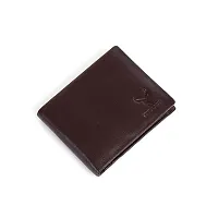 REDHORNS Stylish Genuine Leather Wallet for Men Lightweight Bi-Fold Slim Wallet with Card Holder Slots Purse for Men (WC-AP01R4_Redwood Brown)-thumb3