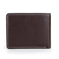 REDHORNS Stylish Genuine Leather Wallet for Men Lightweight Bi-Fold Slim Wallet with Card Holder Slots Purse for Men (WC-629R2_Brown)-thumb3