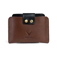 REDHORNS Genuine Leather Regular Card Holder Wallet for Men (Brown)-thumb1