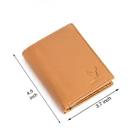 REDHORNS Stylish Genuine Leather Wallet for Men Lightweight Bi-Fold Slim Wallet with Card Holder Slots Purse for Men (A06R6_Tan)-thumb4