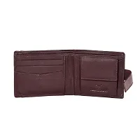 REDHORNS Stylish Genuine Leather Wallet for Men Lightweight Bi-Fold Slim Wallet with Card Holder Slots Purse for Men (A09C_Redwood Brown)-thumb1