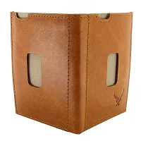 REDHORNS Genuine Leather Card Holder Money Wallet 3-Slot Slim Credit Debit Coin Purse for Men  Women (RD373F_Tan)-thumb3