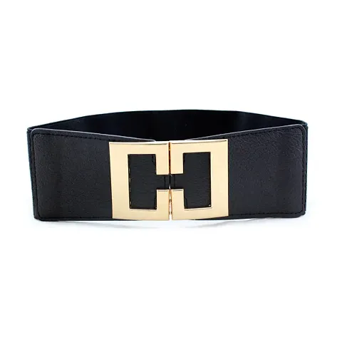 Stylish Elastic Fabric Waist Square Shape Design Stretchy Belts For Women