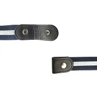 REDHORNS Men's No Buckle Stretch Belt Invisible Elastic Belt for Jeans Pants all-match Elastic Belt (GB2IJ_Striped)-thumb2