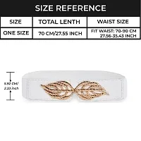 REDHORNS Womens Floral Design Belts Casual Thin Female Belts Dress Skirt Waist Elegant Ladies Designer Waistband (LD79J_White)-thumb2