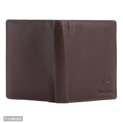 REDHORNS Stylish Genuine Leather Wallet for Men Lightweight Bi-Fold Slim Wallet with Card Holder Slots Purse for Men (A07R4_Redwood Brown)-thumb3