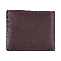 REDHORNS Stylish Genuine Leather Wallet for Men Lightweight Bi-Fold Slim Wallet with Card Holder Slots Purse for Men (1A08D_Redwood Brown)-thumb4