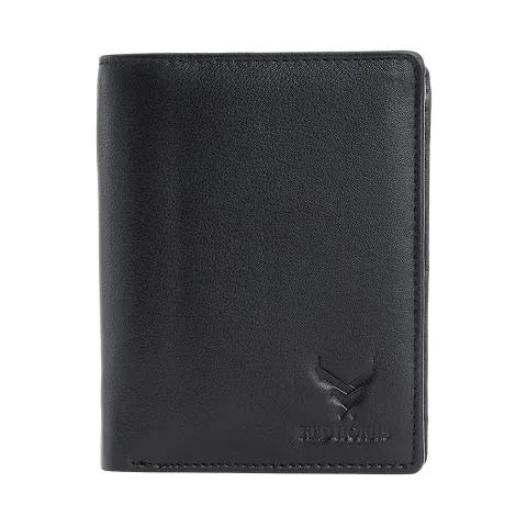REDHORNS Stylish Genuine Leather Wallet for Men Lightweight Bi-Fold Slim Wallet with Card Holder Slots Purse for Men (A06R)