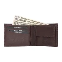 REDHORNS Stylish Genuine Leather Wallet for Men Lightweight Bi-Fold Slim Wallet with Card Holder Slots Purse for Men (V_A03R4_Redwood Brown)-thumb2