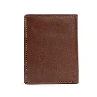 REDHORNS Stylish Genuine Leather Wallet for Men Lightweight Bi-Fold Slim Wallet with Card Holder Slots Purse for Men (350B_Brown)-thumb2