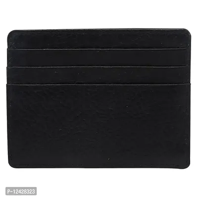 REDHORNS Genuine Leather Card Holder Money Wallet 6-Slot Slim Credit Debit Coin Purse for Men  Women (RD374A_Black)-thumb5